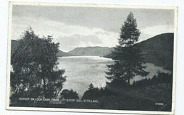 Postcard  Stirlingshire Scotland Sunset On Loch Earn St.fillans Posted 1942   Rp Valentine's - Stirlingshire