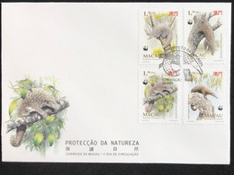 MACAU 1995 ENVIOREMENT PROTECTION - WWF-ASIAN PANGOLIN FDC - FDC