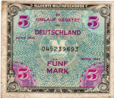 GERMANY - 5 MARK 1944  -Wor:P-193a, Ros:R-202a  VF+ - 5 Mark