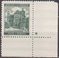 102/ Bohemia & Moravia; ** Nr. 44 - Corner Stamp, Wide Edge, Plate Mark + - Neufs