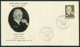 Türkiye 1973 Ismet Inönü's Death (1884-1973) General Of The War Of Independence & 2nd President Of Türkiye Mi 2319 FDC - Covers & Documents