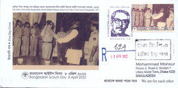 2022 Bangladesh Bangabandhu Sheikh Mujibur Rahman Becomes Scout Chief In 1975 1v FDC First Day Registered - Unused Stamps