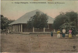 PC ST-LOUIS-DE-L'OUBANGHI HABITATION MISSIONNAIRES FRENCH CONGO TINTED (A23919) - Congo Français