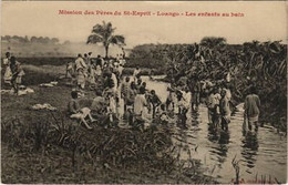 PC MISSION LOANGO ENFANTS AU BAIN FRENCH CONGO (A23948) - Congo Français