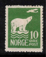 NORWAY 1925 10 Ore Air Amundsen's Polar Flight SG 171 HM #AHV6 - Unused Stamps