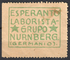 ESPERANTO Nürnberg Germany - LABEL CINDERELLA VIGNETTE - Used - Esperanto