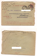 G756 Esercito Italiano 1915 Busta Biglietto Postale Leoni 10c Palermo Zona Di Guerra Udine - Marcophilia