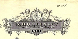 1894 RARE ENTETE G.HUCLIN Paris INTRUMENTS DE CHIRURGIE  MEDECINE Pour Charvet à Allevard Les B. Isère B.E. - 1800 – 1899