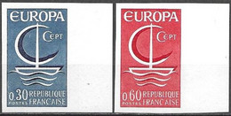 Frankreich France 1966 Europa Cept Michel No. 1556-57 Yvert 1490-91 MNH Neuf Mint Postfrisch ** Ungezähnt Non-dentelé - 1961-1970