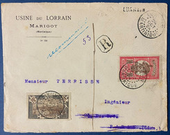 Martinique Lettre Recommandée Dateur Du Lorrain Du 26 Oct 1924 Griffe "Lorrain" Pour Paris Puis Reexpedié à Caen...TTB - Storia Postale