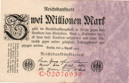 GERMANIA  - 2 MILLIONEN  MARK  1923 - P-103a.1, Ros:R-102a - AUNC - 2 Mio. Mark