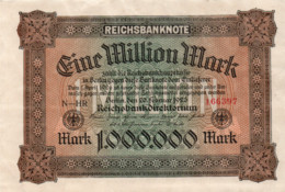GERMANIA  - 1 MILLION  MARK  1923 - :P-86a, Ros:R-85a  AUNC - 1 Mio. Mark