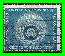 ESTADOS UNIDOS  AMERICA DEL NORTE  ( NACIONES UNIDAS NUEVA YORK ) SELLOS AÑO 1957 FUERZAS DE AUXILIO DE LA ONU - Usados