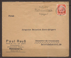 GERMANY. 1935. LOCAL COMMERCIAL COVER. HANNOVER LINDEN SLOGAN CANCEL. PAUL REUSS – PHARMACUTICALS. - Covers & Documents