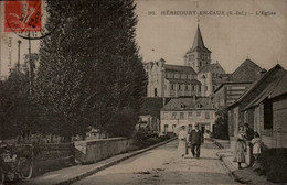 76-HERICOURT EN CAUX...L'EGLISE...CPA ANIMEE - Other & Unclassified