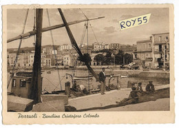 Campania-pozzuoli Banchina Cristoforo Colombo Bella Animatissima Veduta Porto Anni 30 40 (v.retro) - Pozzuoli