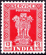 INDIA 1963 13np Scarlet SERVICE SGO181 MH - Francobolli Di Servizio