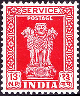 INDIA 1963 13np Scarlet SERVICE SGO181 MH - Timbres De Service