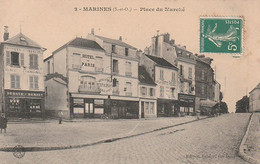 Cpa Marines Place Du Marché - Marines