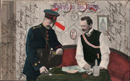 ! Ansichtskarte Geld Briefträger, Student, Studentika, 1907, Mannheim - Post & Briefboten
