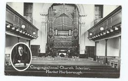 Leicestershire Rp Postcard  Market Harborough Congregational Church Posted 1917 Downey Head - Other & Unclassified