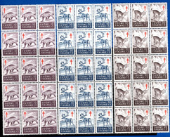 952.FINLAND.1957 ANTI-TUBERCULOSIS,ANIMALS. Y.T. 458-460 MNH BLOCK OF 15 - Hojas Bloque
