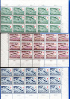 954.FINLAND.1955 ANTI-TUBERCULOSIS,FISH. SC. B129-B131 MNH BLOCK OF 15 - Blocks & Sheetlets