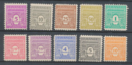 1944 Série Gouvernement Provisoire N°620 à 629 Neuf Luxe ** H3037 - Unused Stamps