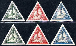 956.LATVIA.1932 TRIANGLES,EAGLE,SC.CB6-CB8,CB6a-CB8a,MICH.203A-205A,203B-205B IMPERF. & PERF.MNH - Lettland