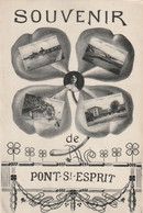 *** 30  ***  Souvenir De PONT ST ESPRIT - (dos Gratté Pour Enlever Texte) - Pont-Saint-Esprit