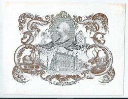 Carte Porcelaine - Porseleinkaart - Gand - Gent - Lithographie - G. Jacqmain - 14,5x11cm - Ref 81 - Porcelaine