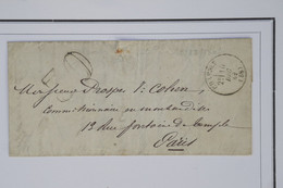 AY10 FRANCE BELLE LETTRE 1869 CHAMBLY  A PARIS +++  TAXE 30  +AFFRANCH.  INTERESSANT - Zonder Classificatie