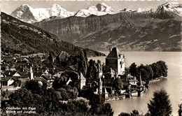 Oberhofen Mit Eiger, Mönch Und Jungfrau (527) - Oberhofen Am Thunersee