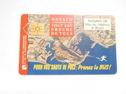 Télécarte Monaco , MF27, Prenez Le Bus , BE , Cote : 2 Euros - Monaco