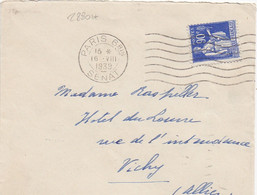 28801# PAIX PERFORE S PERFIN LETTRE SENAT RF Obl PARIS 6BIS SENAT 1939 Pour VICHY ALLIER - Storia Postale