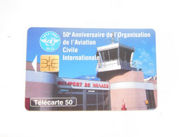 Télécarte Monaco , MF35 , Aviation Civile , TBE , Cote : 3 Euros - Mónaco