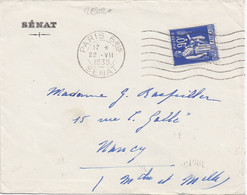 28802# PAIX PERFORE S PERFIN LETTRE Obl PARIS 6BIS SENAT 1939 Pour VICHY ALLIER - Cartas & Documentos