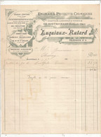 Facture, Engrais & Produits Chimiques , LUQUIAUX-RUTARD , Montrichard , Loir Et Cher , 1911  ,  Frais Fr 1.85 E - 1800 – 1899