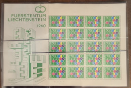LIECHTENSTEIN 1960 - MNH - Kleinbogen Nr 398I Postfrisch - Blocks & Sheetlets & Panes