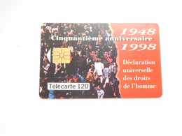 Télécarte Monaco , MF51 , Droits De L'homme,  TBE , Cote : 2 Euros - Monaco