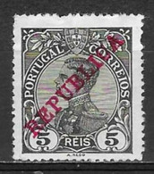 1910 Portugal #171 D,Manuel Overprint Republica 5rs MH - P1811 - Ongebruikt