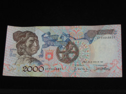 PORTUGAL  - 2000  Escudos Ouro  1991 - Banco De PORTUGAL  **** EN ACHAT IMMEDIAT **** - Portugal