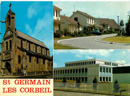 St Germain Les Corbeil * Souvenir De La Commune * Cp 3 Vues  * école - Sonstige & Ohne Zuordnung