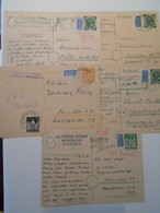 Allemagne Entiers Postaux , Lot De 5 Obliteres ( Trace De Perforation ) - Postcards - Used