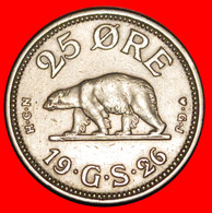 * DENMARK: GREENLAND ★ 25 ORE 1926 POLAR BEAR RARE! CHRISTIAN X (1912-1947)  LOW START ★ NO RESERVE! - Greenland