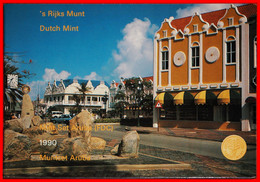 * NETHERLANDS: ARUBA ★ 5-10-25-50 CENTS 1-2 1/2 FLORINS 1990 FDC SET! MINT LUSTRE! LOW START ★ NO RESERVE! - Aruba