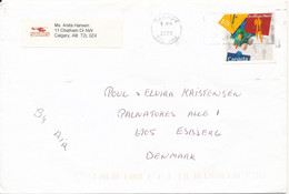 Canada Cover Sent Air Mail To Denmark 5-7-2003 Single Franked Christmas Stamp - Storia Postale