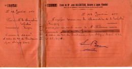 VP20.028 - LUCON 1947 - Reçu Signé, Mr Le Chancelier De L' Evêché De LUCON / Ordre De Mr De FONTAINES ( Sénateur ) - Other & Unclassified