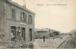 76 - SEINE MARITIME - PAVILLY - Gare Intérieur - Défaut Voir Scans Recto Et Verso - 10651 - Pavilly