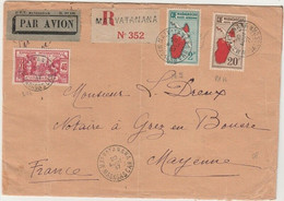 MADAGASCAR- Lettre Recommandée Par Avion De MAEVATANANA Pour La FRANCE - Cartas & Documentos